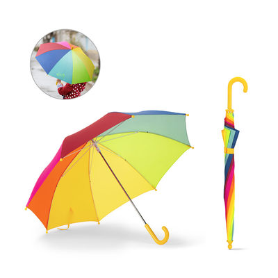 Guarda-chuva colorido para criança de 19" em poliéster 190T